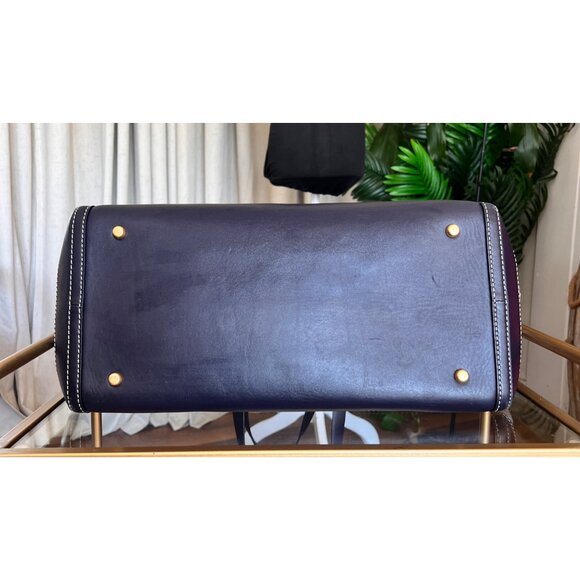 ✺ AUTHENTIC TORY BURCH BLUE AND CREAM MONOGRAM SHOULDER BAG - Picture 7 of 14